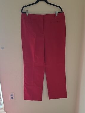 Talbots Red Straight-Leg Dress Trousers